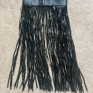 Black Fringe Belt